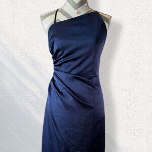 Milly - Electra Blue Satin Midi Dress